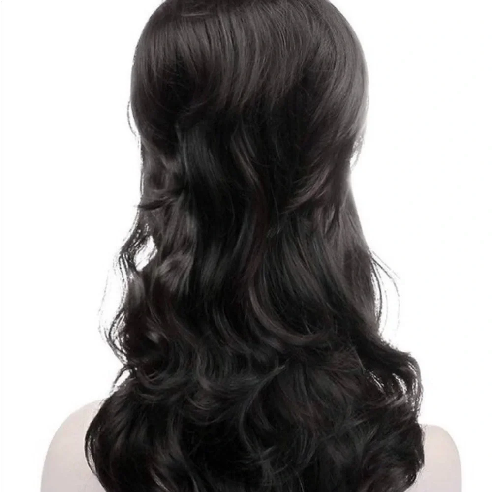 - Black Stylish  60’s Retro look Beehive Hair full cap wig  Arrives NEW